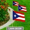 G128 12 Pack Handheld Puerto Rico Puerto Rican Stick Flags | 8x12 In | Printed 150D Polyester, Country Flag, Solid Wooden Stick, Spear Gold Tip
